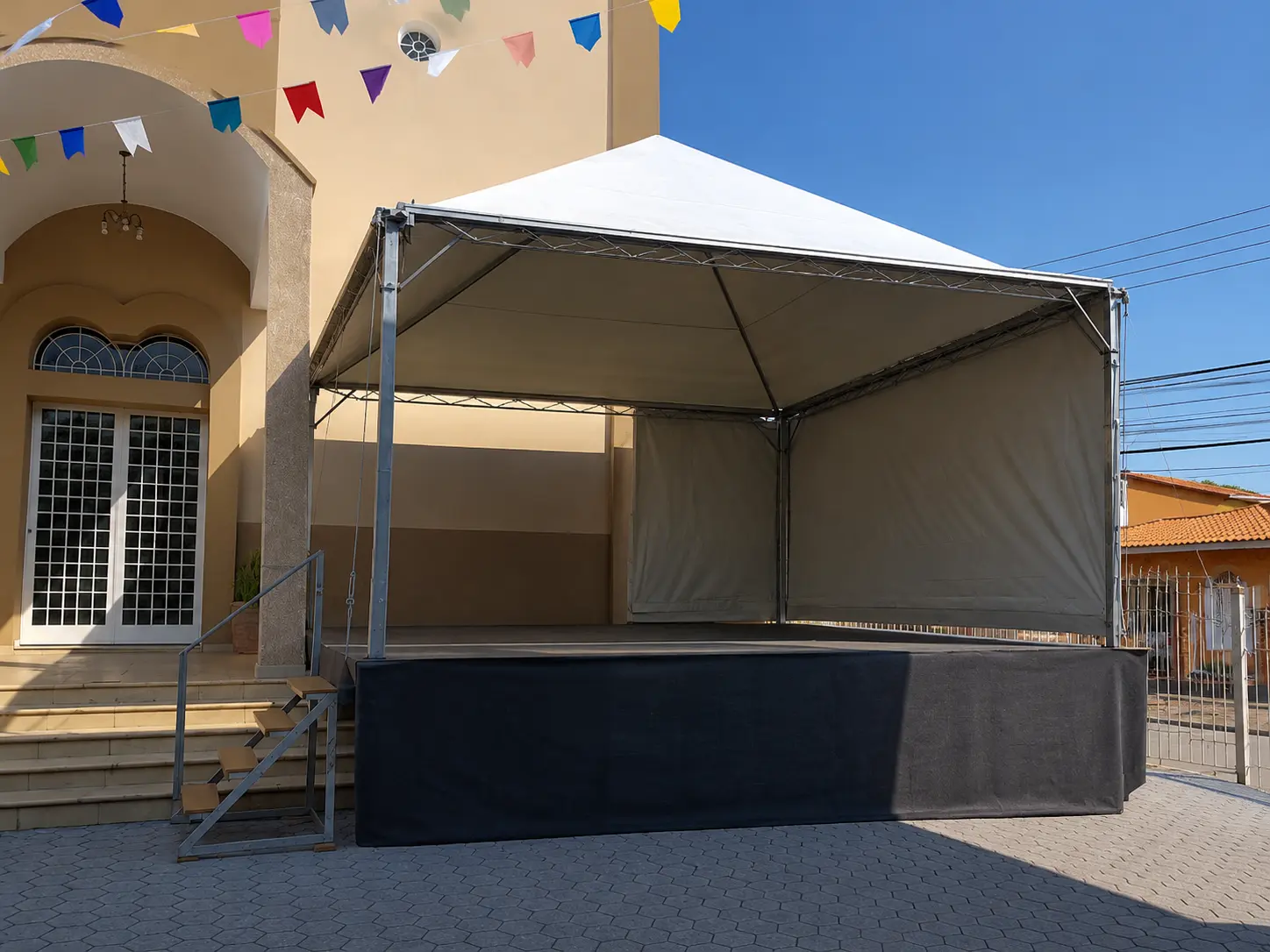 Palco fabricada pela GS3 Coberturas