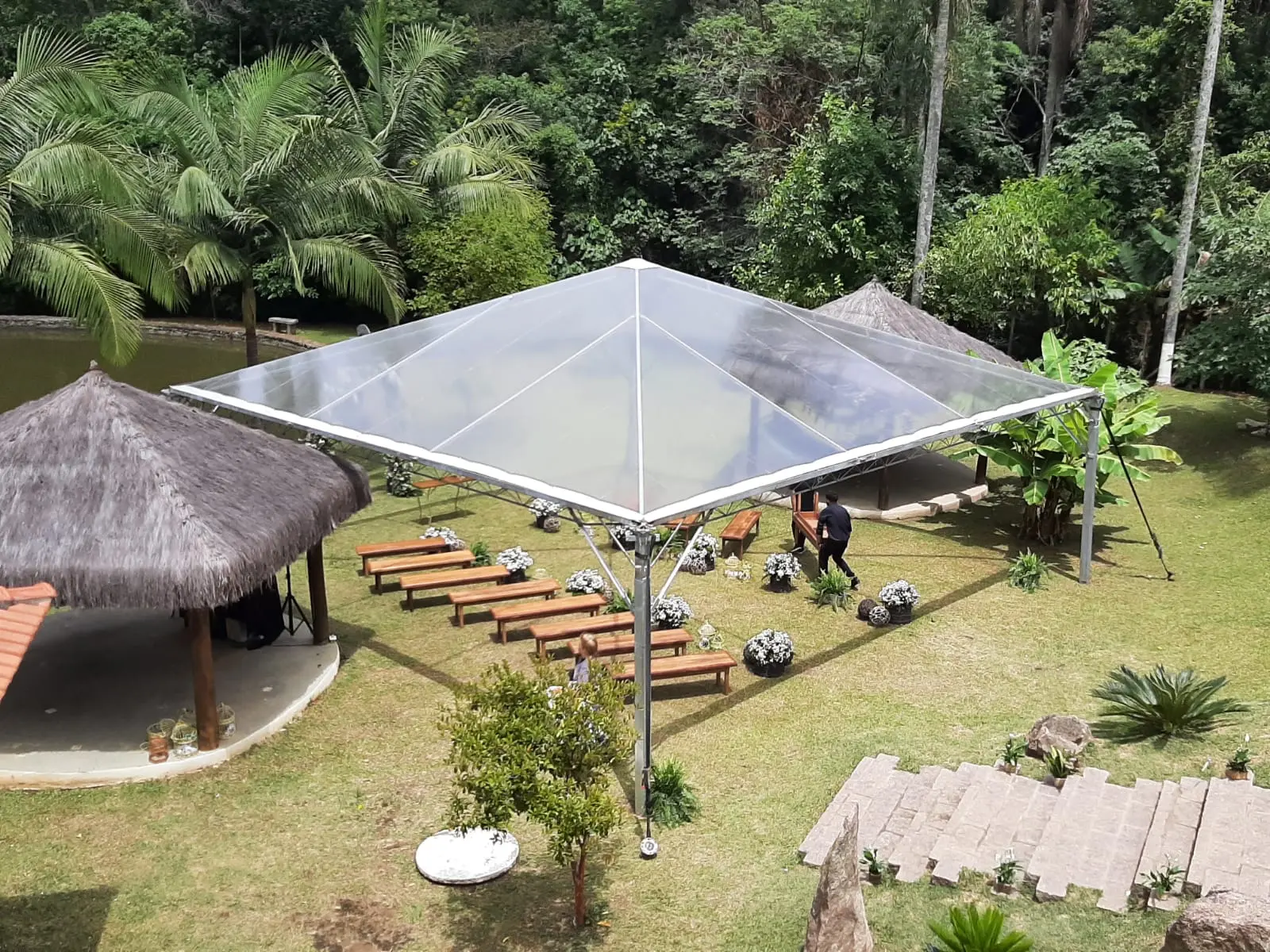Tenda Transparente fabricada pela GS3 Coberturas
